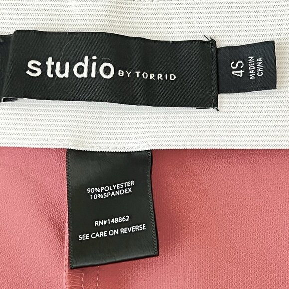 Torrid Women's Studio Pull-on Stretch Rose Pants Plus Size 4S Wide Leg High Rise - Picture 6 of 12
